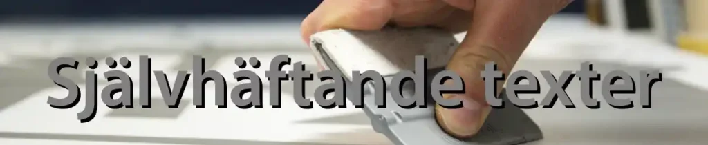 Självhäftande Texter