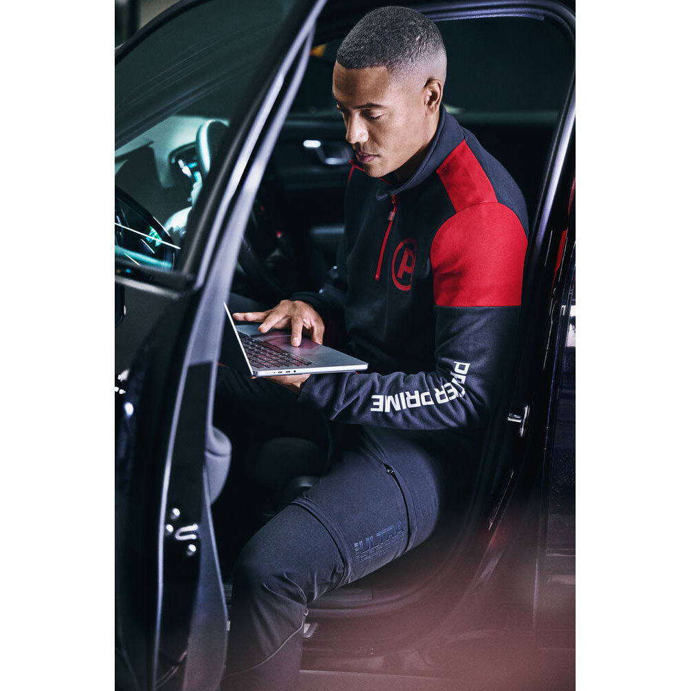 Printer Prime Halfzip Sweater Cobalt